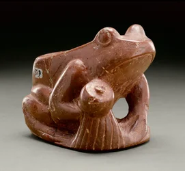 Pipe effigie de grenouille, Cahokia, 1000-1300
